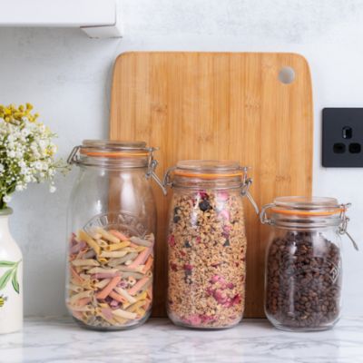 Round Clip Top Jars, Set of 3