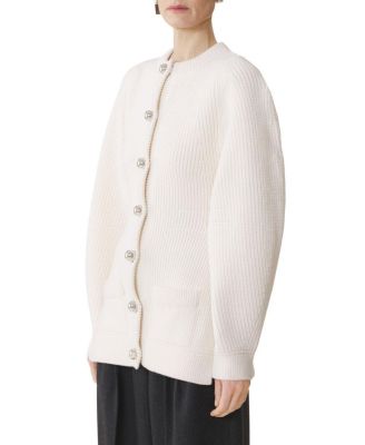 Wool Ribbed Cardigan