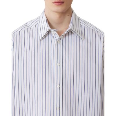Oversized Striped Cotton Poplin Shirt