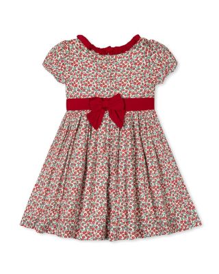 Girls' Organic Puff Sleeve Ruffle Collar Sateen Dress - Baby, Little Kid, Big Kid
