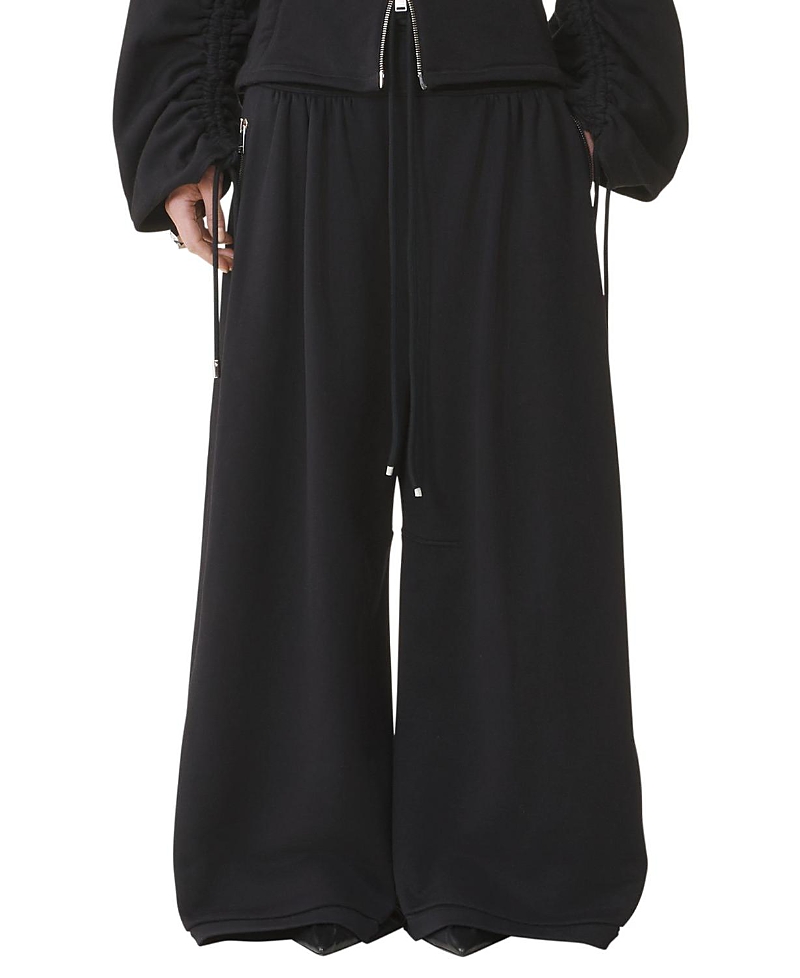 Lanvin Cotton Fleece And Cashmere Pants In Black