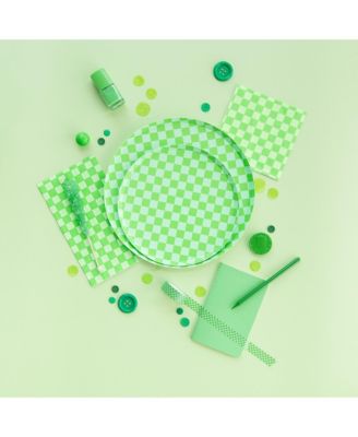 Checkered Paper Dessert Plates, Set of 8