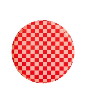 Jollity & Co Checkered Paper Dessert Plates, Set Of 8 In Red