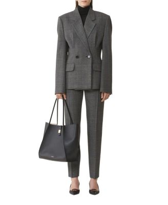 Prince Of Wales Wool Cigarette Pants