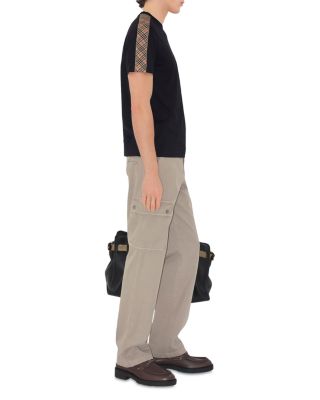 Check Trim Cotton Tee