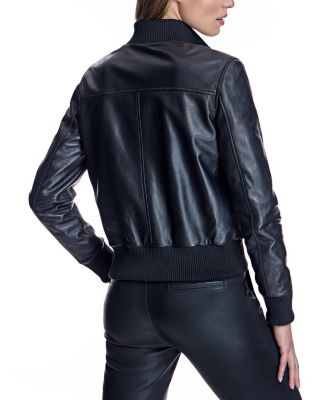  Leather Bomber Jacket