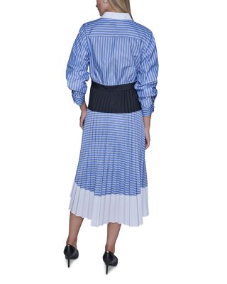 Colorblock Pleated Dress