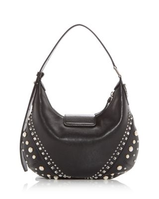 Bar Hobo Embellished Leather Shoulder Bag