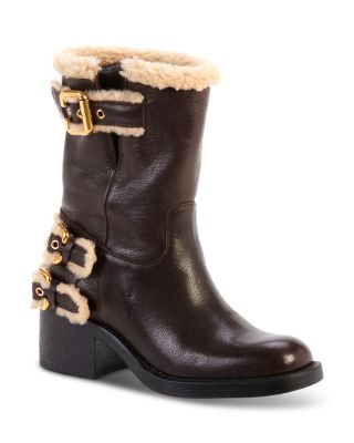 Women's Dakota Shearling Trim Ankle Boots