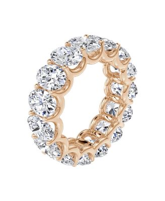 Eternity Band in 14K Rose Gold, 7.5ctw Oval Lab Grown Diamonds