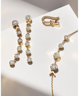 Arrow Drop Earring in 14K Gold, 1.5ctw Round Brilliant Lab Grown Diamonds