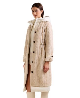  Oriana Faux Fur Jacket with Puffer Hood