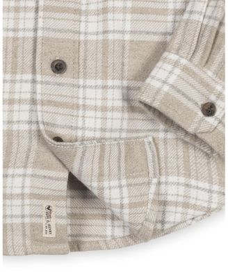 Boys' Organic Long Sleeve Flannel Shirt with Double Flap Pockets - Little Kid, Big Kid