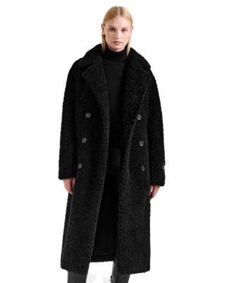 Tina Long Teddy Jacket with Removable Puffer Hood