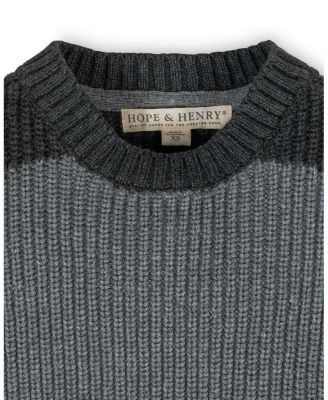 Boys' Organic Long Sleeve Shoulder Detail Crewneck Pullover Sweater - Little Kid, Big Kid