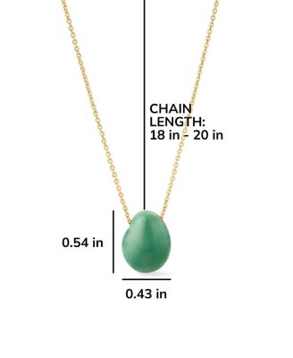  Pebble Mini Aventurine Gold Pendant Necklace
