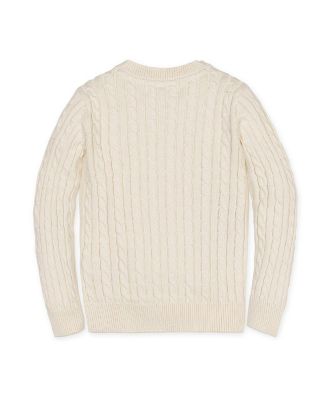 Boys&#39; Organic Long Sleeve V-Neck Cable Sweater - Little Kid, Big Kid