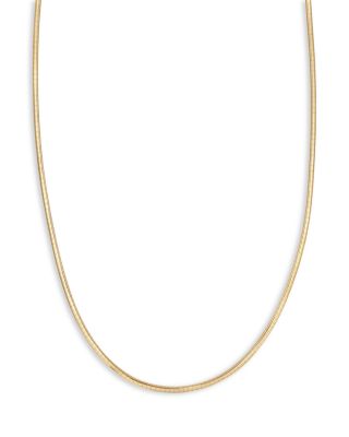 Omega Link Chain Necklace, 15"
