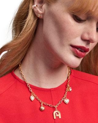 14K Yellow Gold or Sterling Silver Lab Grown Diamond Crescent Moon Hinged Charm Pendant