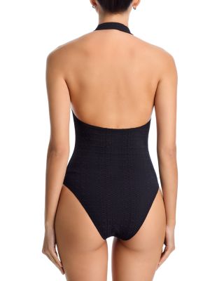 Polo Maillot Collared Swimsuit