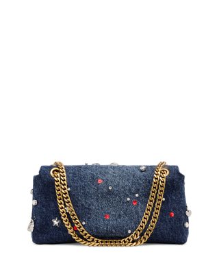 The Trinket Charm Denim Dual Chain Mini Bag