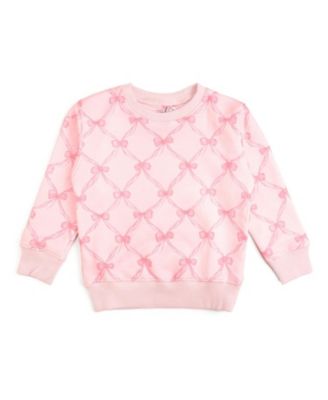 Girls&#39; Bow Trellis Sweatshirt - Baby, Little Kid