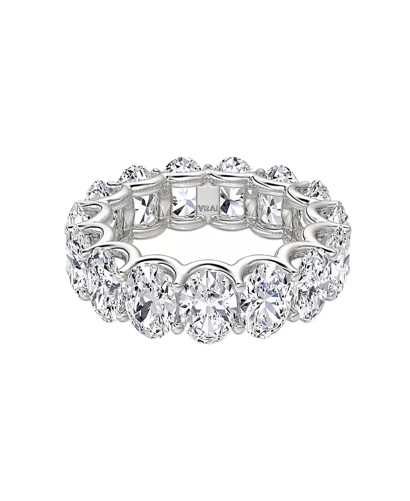 Vrai Eternity Band in Platinum, 7.5ctw Oval Lab Grown Diamonds