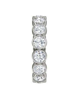 Bezel Eternity Band in Platinum, 2.4ctw Round Brilliant Lab Grown Diamonds