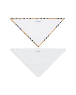 Unisex Check Cotton Two Piece Bib Set - Baby