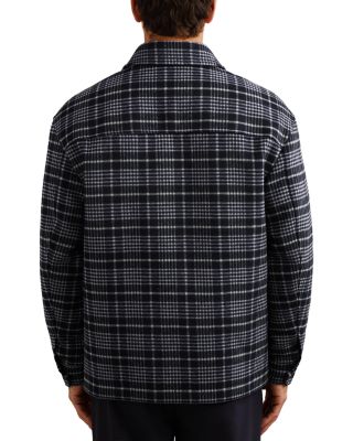 Vitarli Long Sleeved Zip Through Check Twin Pocket Wadded Overshirt