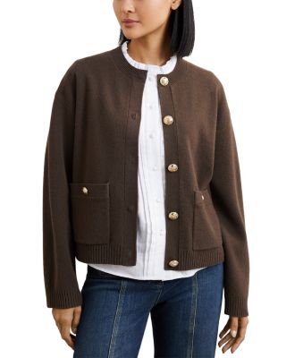 Olive Wool & Cashmere Cardigan