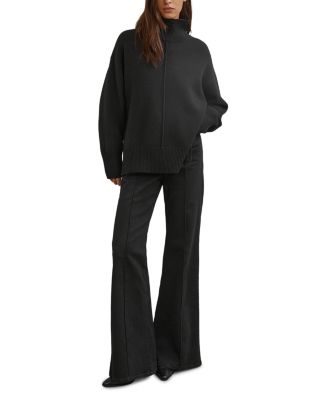 Wool Zip Hem Sweater