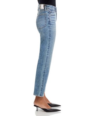 Harlow Mid Rise Ankle Straight Jeans in Orian Jewel