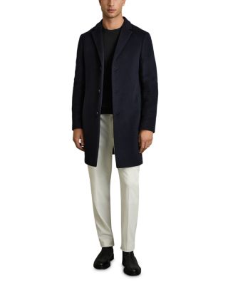 Gable Long Sleeved Single Breasted Wool Blend Overcoat