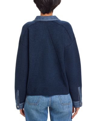 Marie Denim Polo Sweater