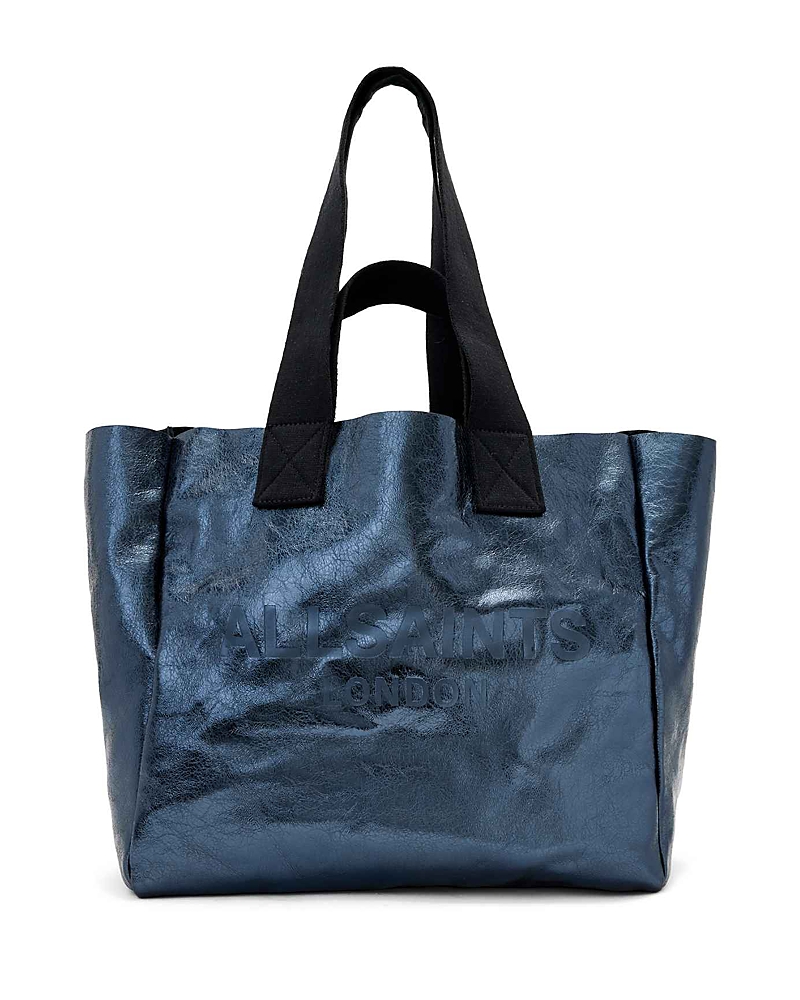 Allsaints Izzy Leather Tote In Blue