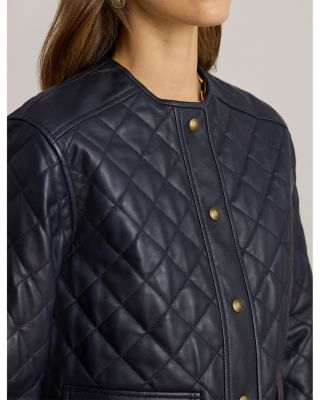 Diamond Quilted Lambskin Cropped Jacket