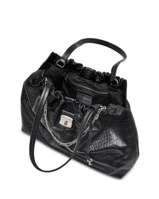 The Cristina Croc Embossed Leather Tote