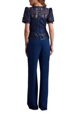 Ziya Embellished Puff Sleeve Jumpsuit