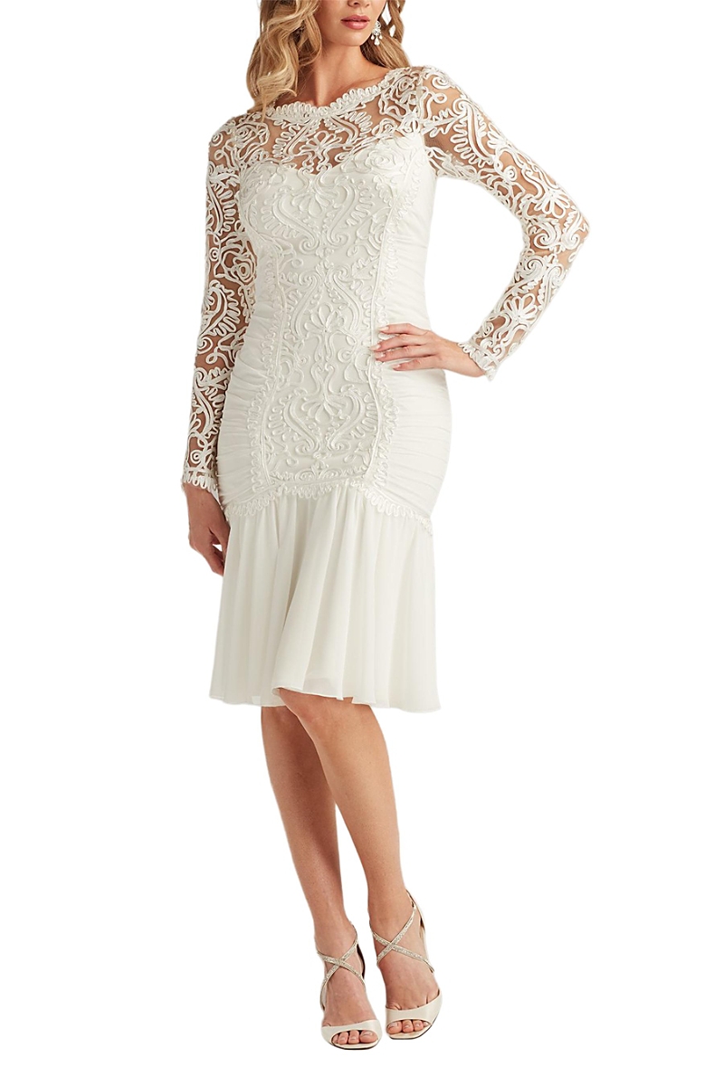 Tadashi Shoji Novara Embroidered Skater Dress In White | ModeSens Tadashi Shoji Novara Embroidered Skater Dress In White | ModeSens