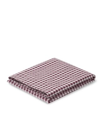 Gingham Linen Flat Sheet, Full