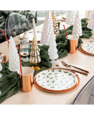 Solid Shade Colors, Paper Party Dinner Plates, Set of 8