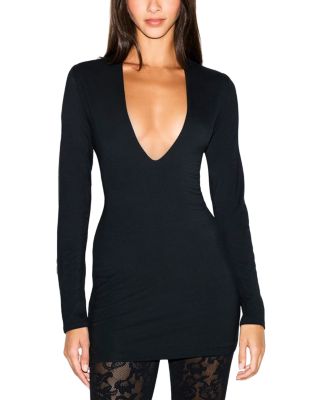 Smooth Layers Plunge Mini Dress