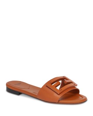 Women's Baguette Leather Slides
