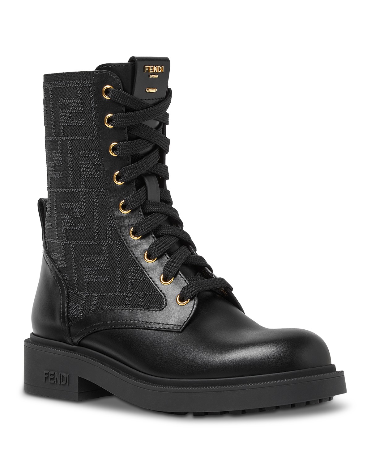 Fendi Women's Fendi Filo Biker Boots in Black/Brown