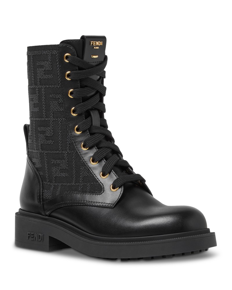 Fendi Women's Fendi Filo Biker Boots in Black/Brown