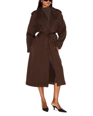 Boyfriend Fleece Trench Coat