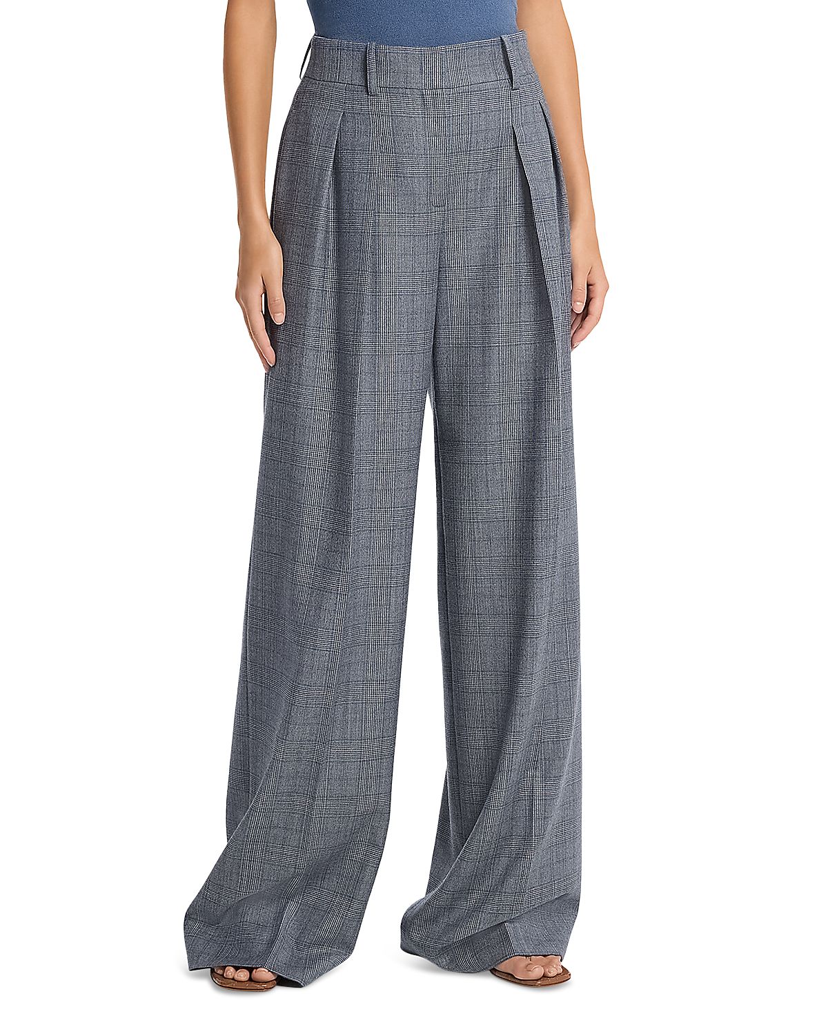 Michael Michael Kors Glen Plaid Wool & Silk Pants