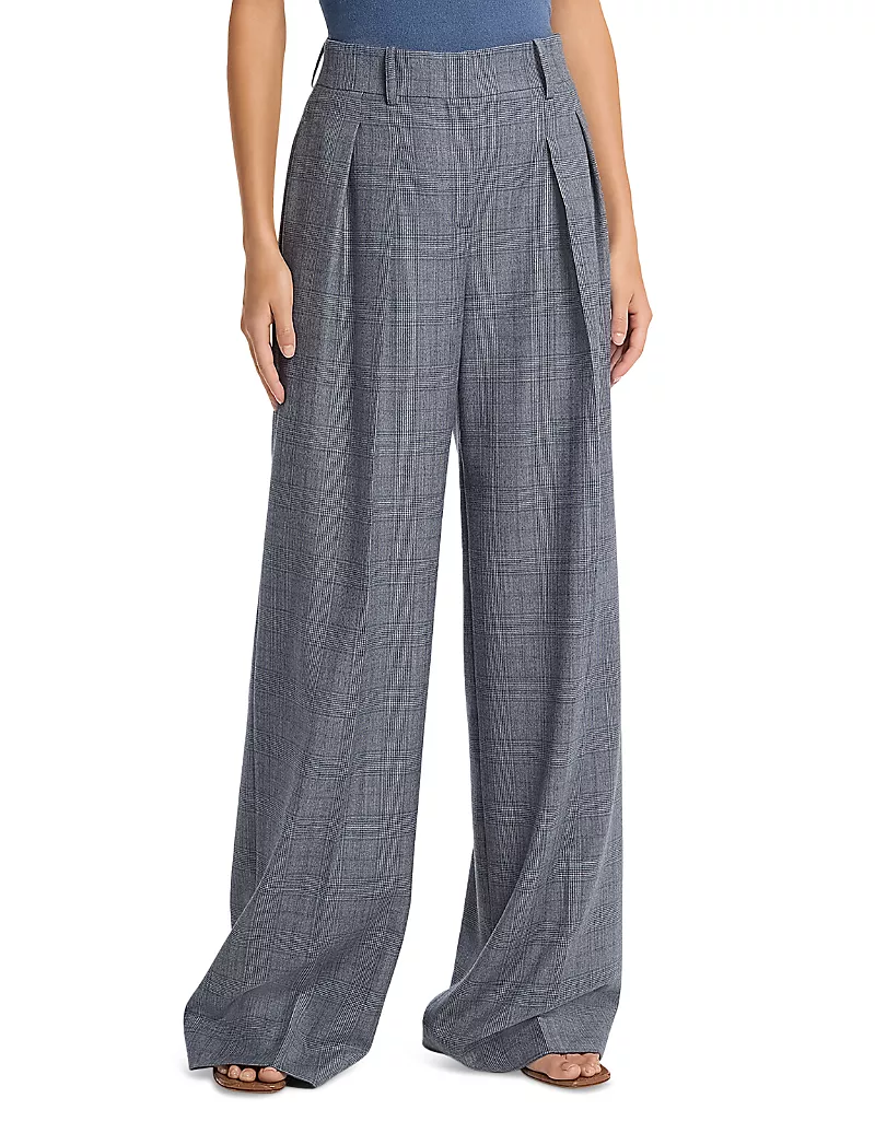 Michael Michael Kors Glen Plaid Wool & Silk Pants