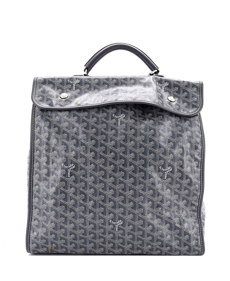 PRE-OWNED GOYARD Pre-owned Goyard Saint Leger Briefcase Backpack Coated Canvas In Gray